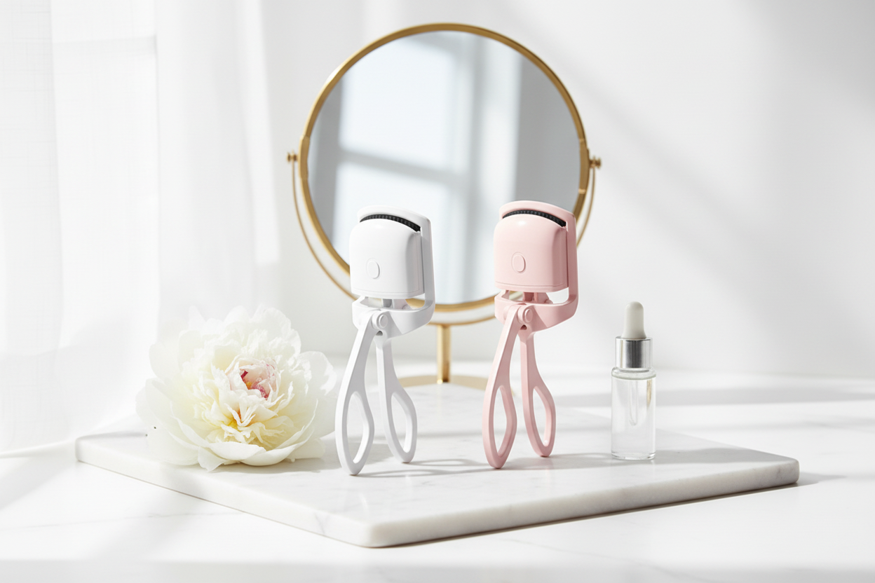 Front Facing Lifestyle – Heated Eyelash Curlers